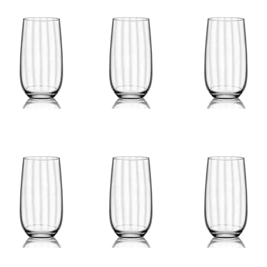 Jogo de 24 Copos de Cristal Long Drink 490ml Proper Effect