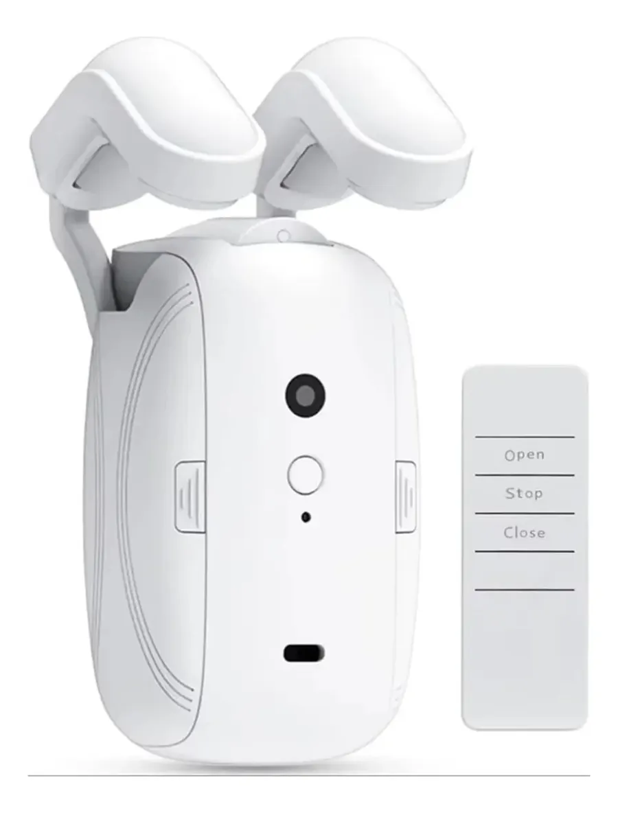 Kit Automação Cortinas Motor Inteligente Com Controle Branco