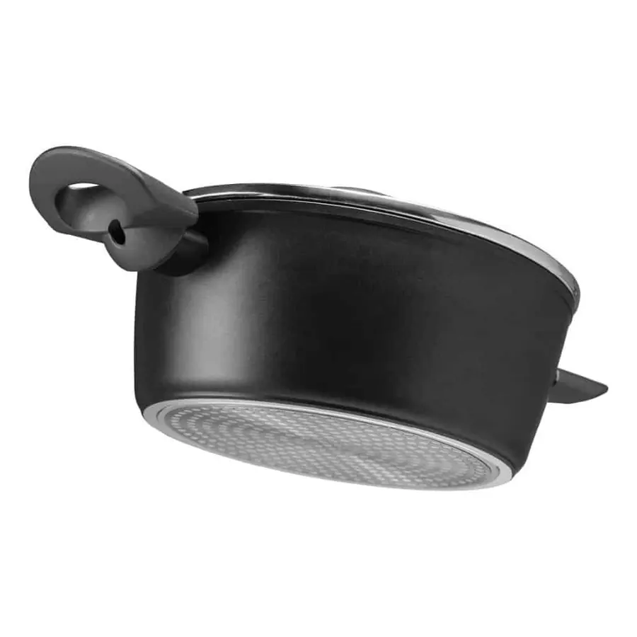Jogo de Panelas Brinox Antiaderente Ceramic Life Orion Com Indução 5 Peças Preto